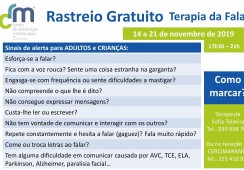 Rastreio Gratuito - Terapia da Fala - Centro de Reabilitação Multiterapias da Cercimarante