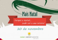 Campanha "Mais Natal" marcada para sábado, 20 de novembro