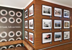 Projeto fotográfico “Amarante In Memoriam”, da Cercimarante, patente no café O Conde, em Amarante 