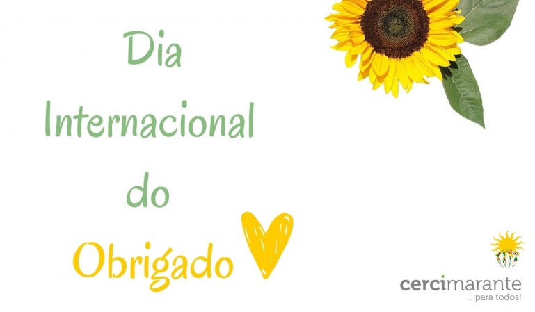 Hoje, é o Dia Internacional do Obrigado!