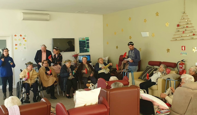 Visita do Grupo de Cantadores de Reis, da Casa da Boavista